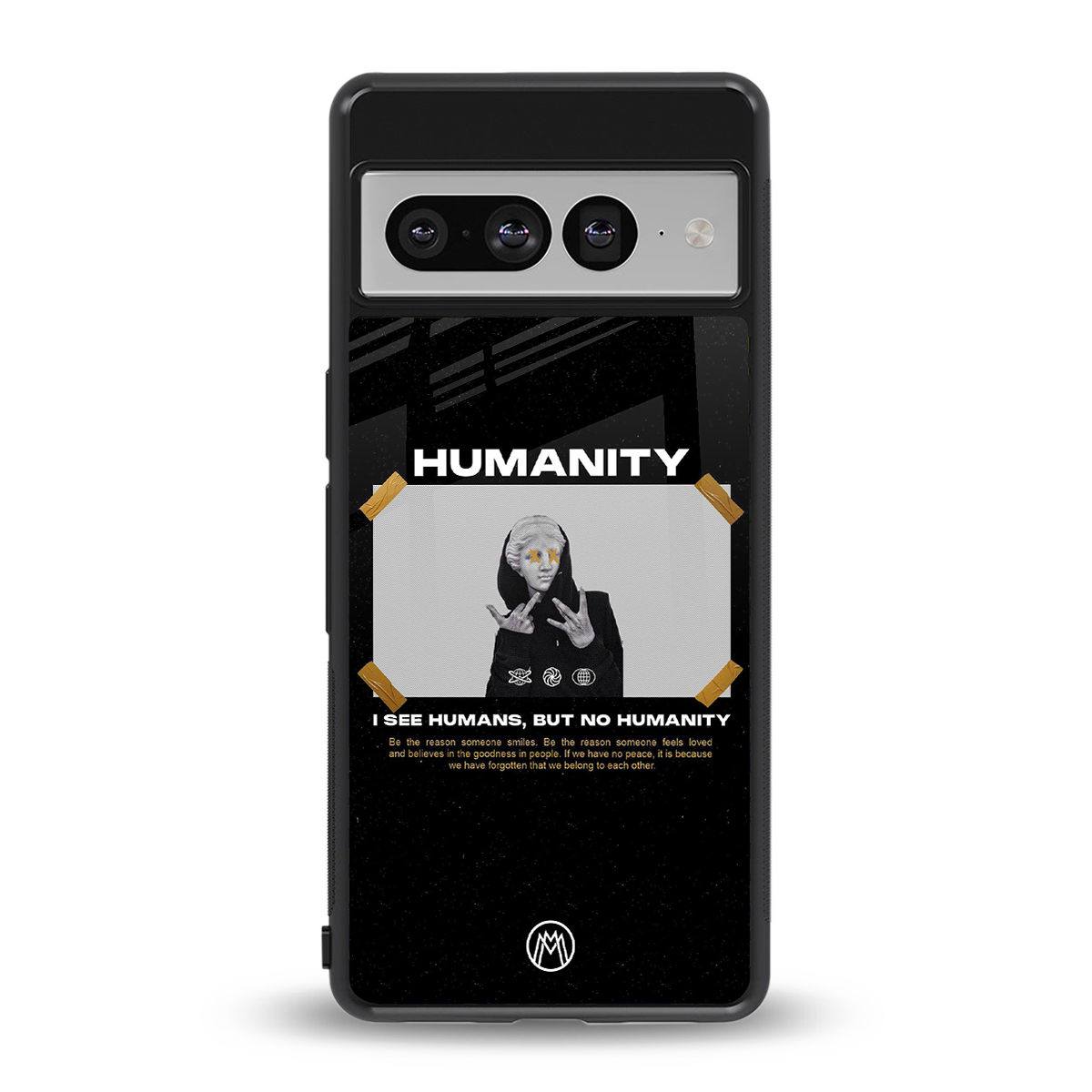 humans but no humanity back phone cover | glass case for google pixel 7 pro