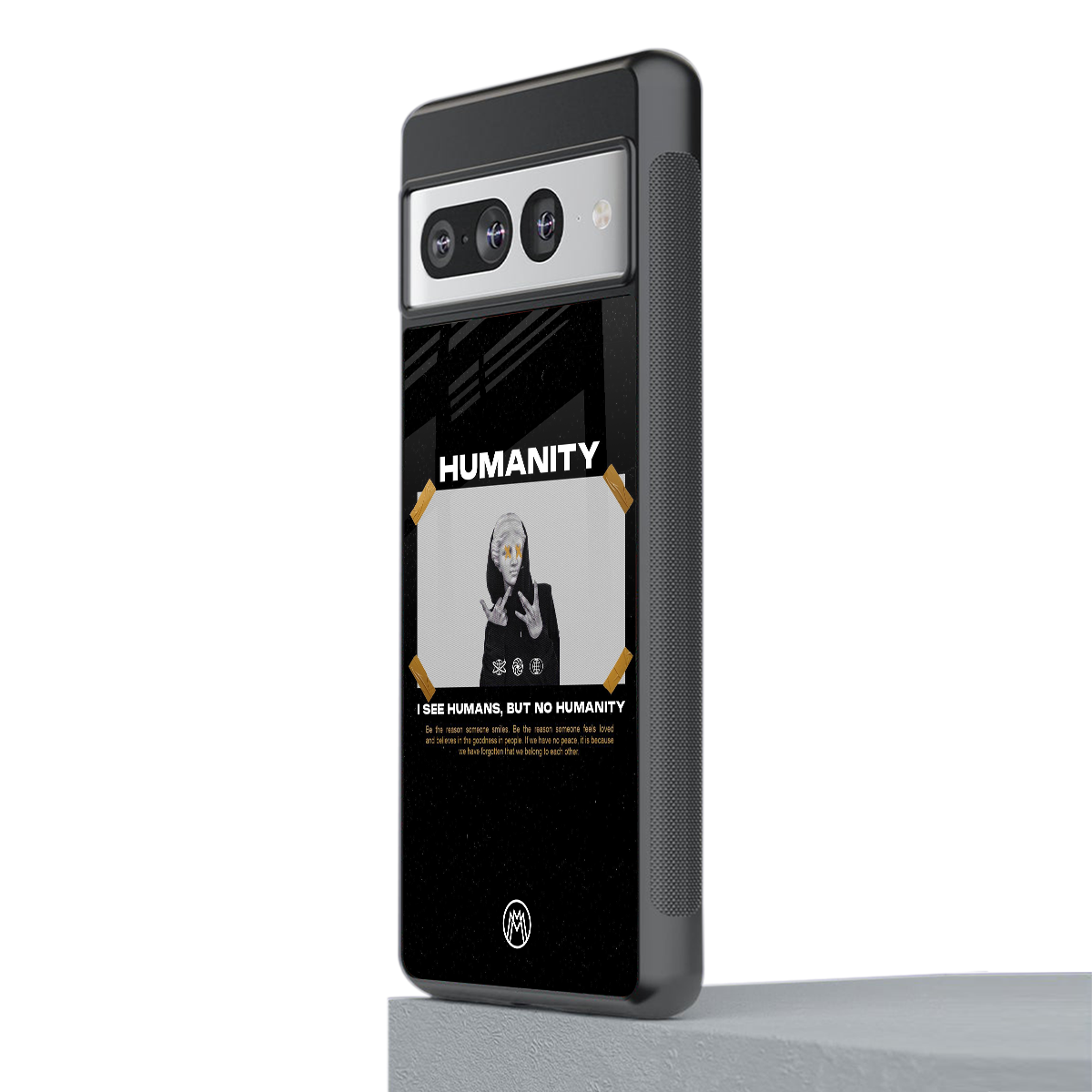 humans but no humanity back phone cover | glass case for google pixel 7 pro
