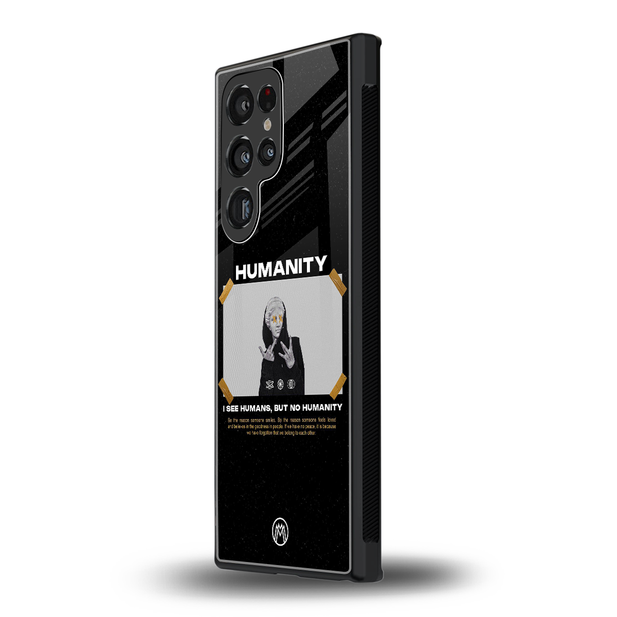 humans but no humanity back phone cover | glass case for samsung galaxy s24 ultra