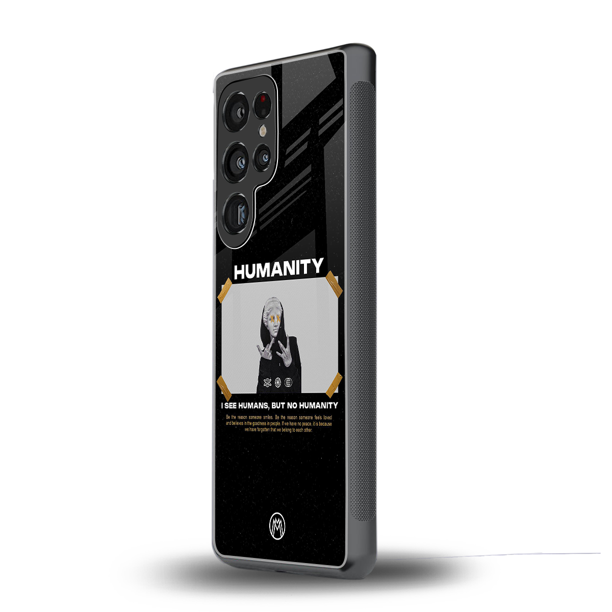humans but no humanity back phone cover | glass case for samsung galaxy s25 ultra