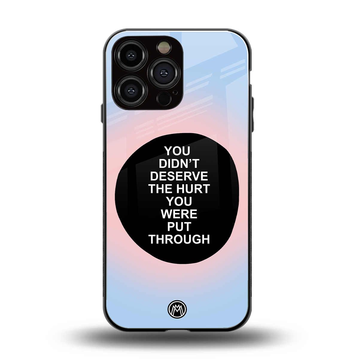 hurt back phone cover | glass case for iphone 14 pro max