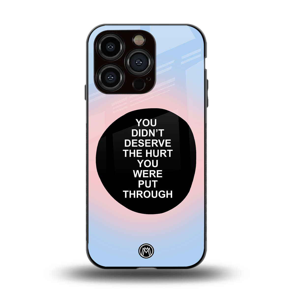 hurt back phone cover | glass case for iphone 14 pro