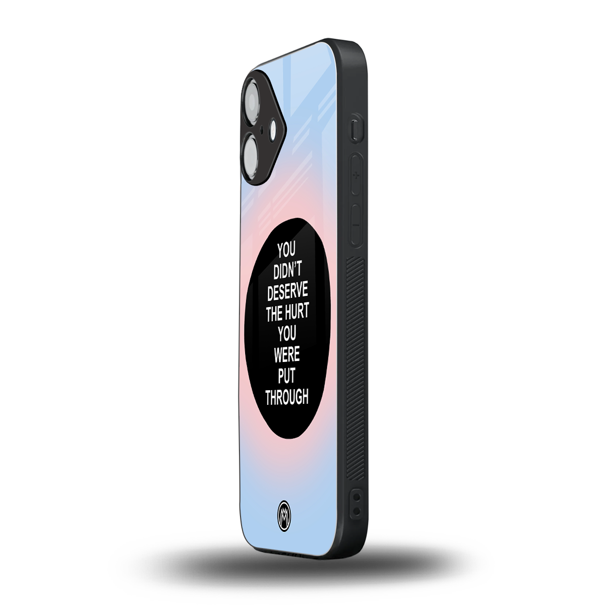 hurt back phone cover | glass case for iphone 16 plus