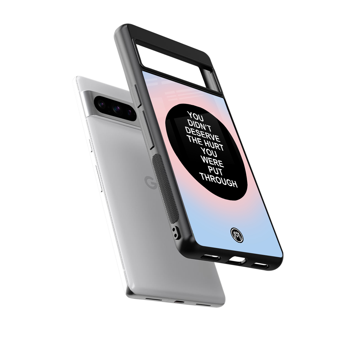 hurt back phone cover | glass case for google pixel 8 pro