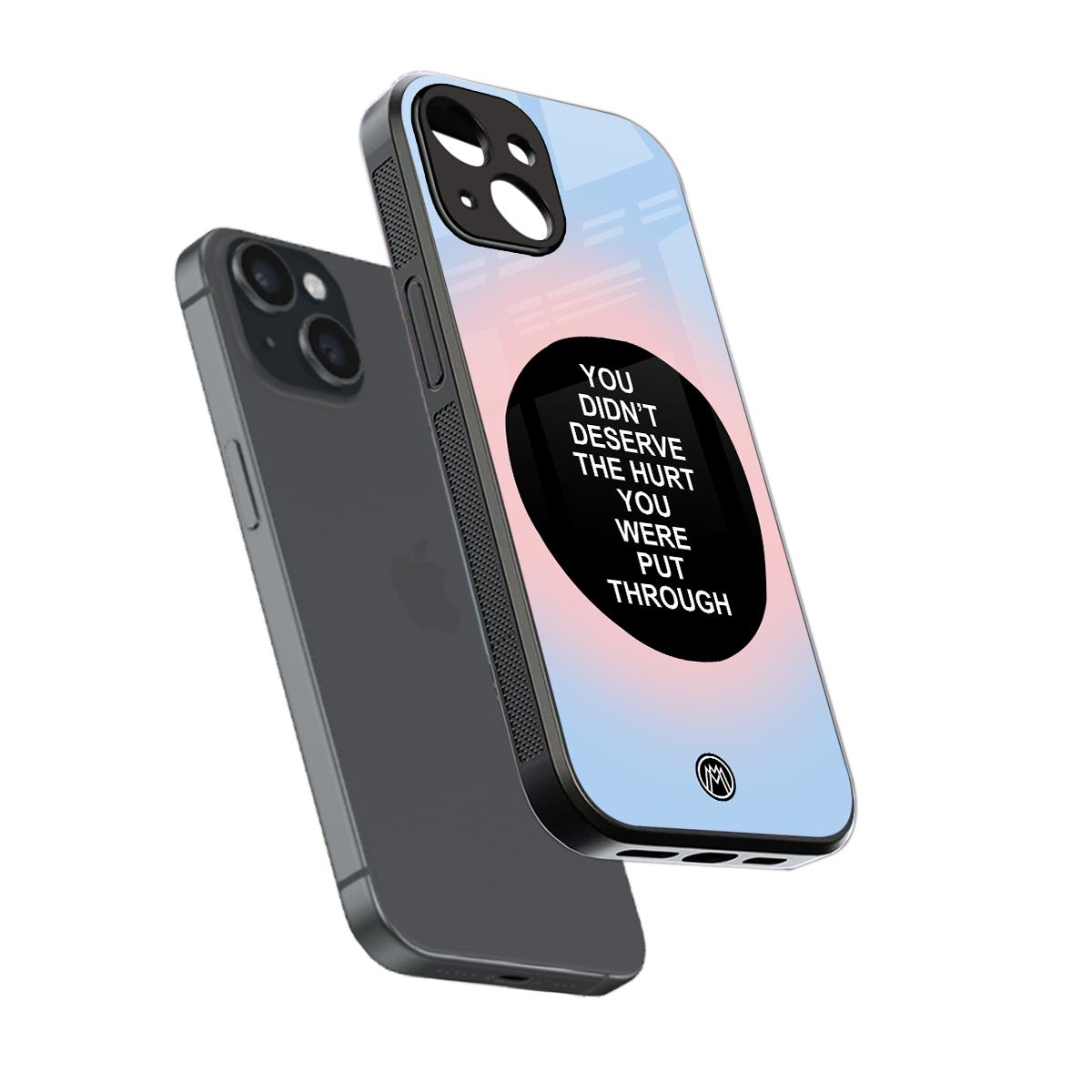 hurt back phone cover | glass case for iphone 15