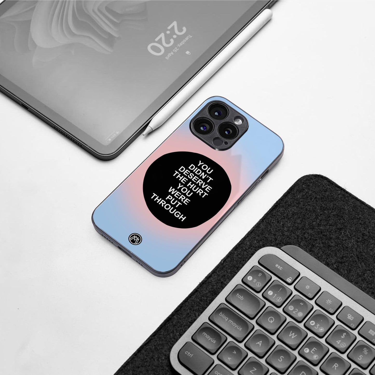 hurt back phone cover | glass case for iphone 16 pro max