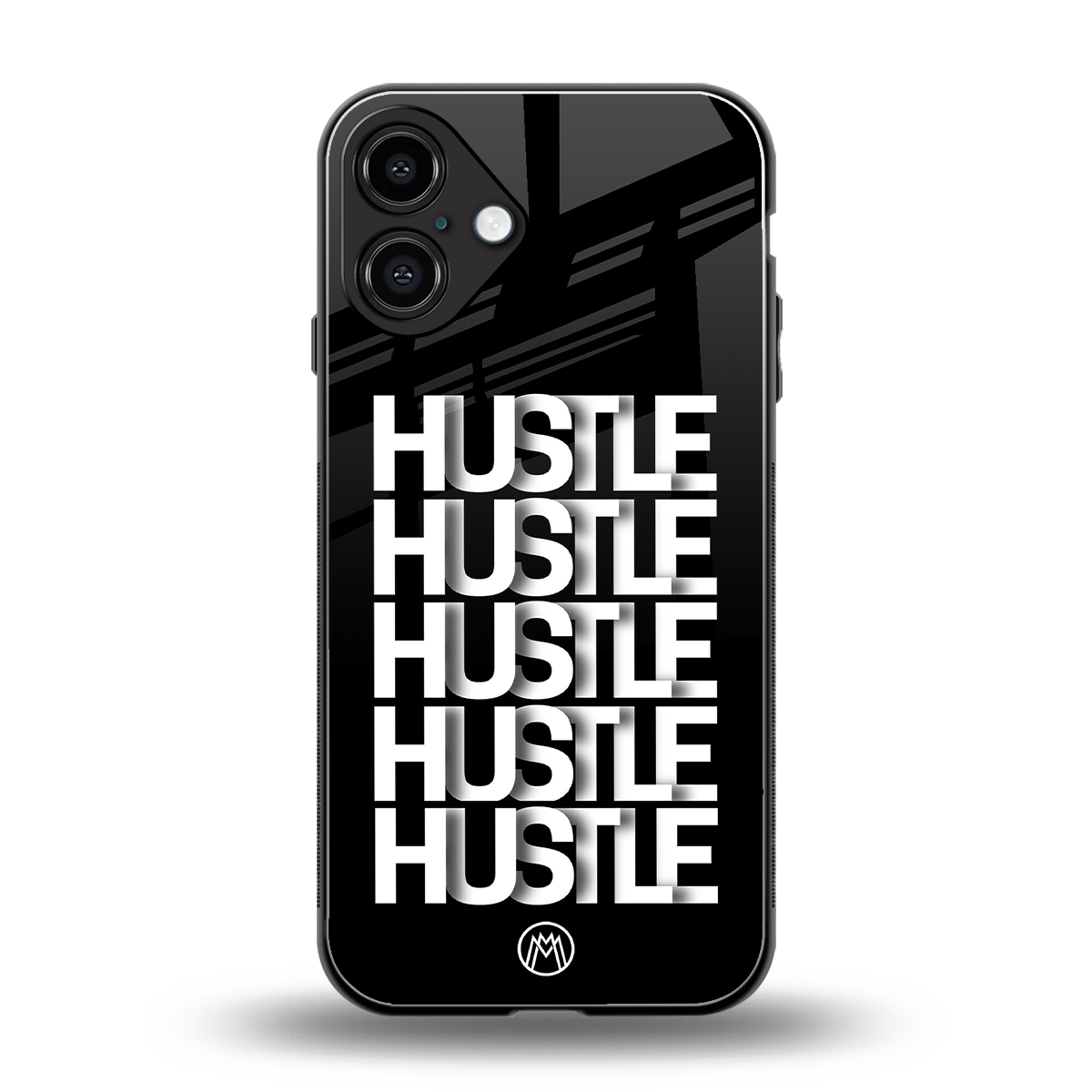 hustle back phone cover | glass case for iphone 16 plus