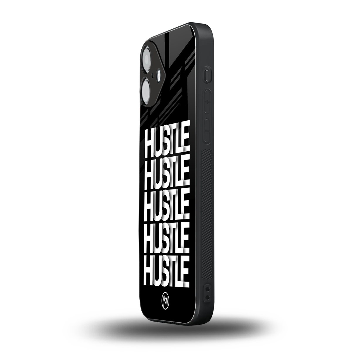 hustle back phone cover | glass case for iphone 16 plus