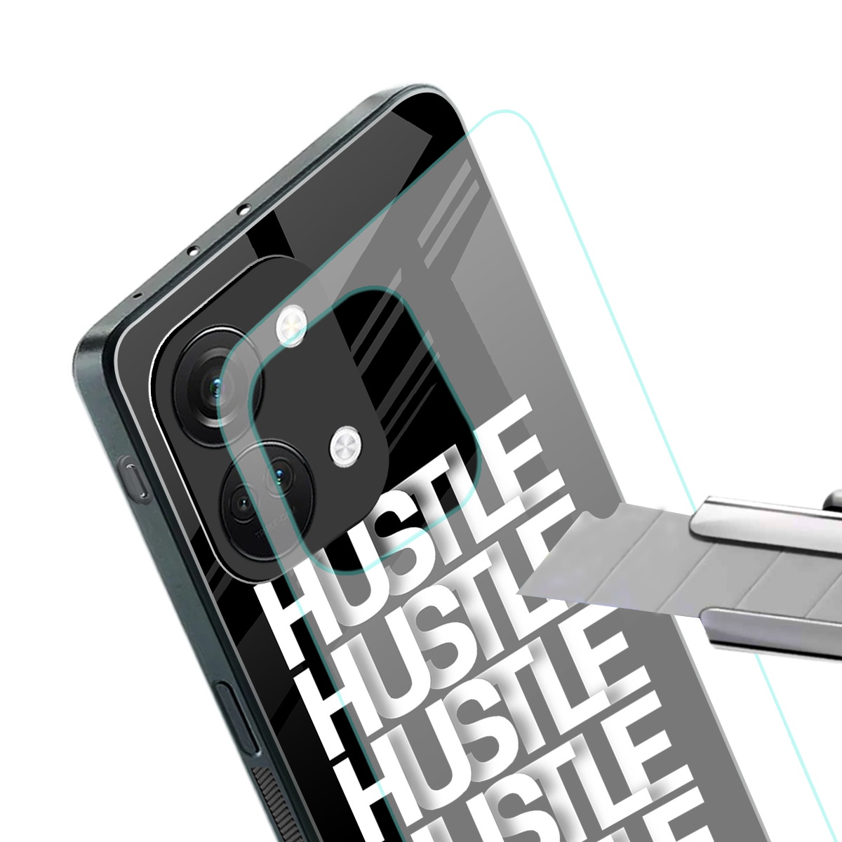 hustle back phone cover | glass case for oneplus nord 3