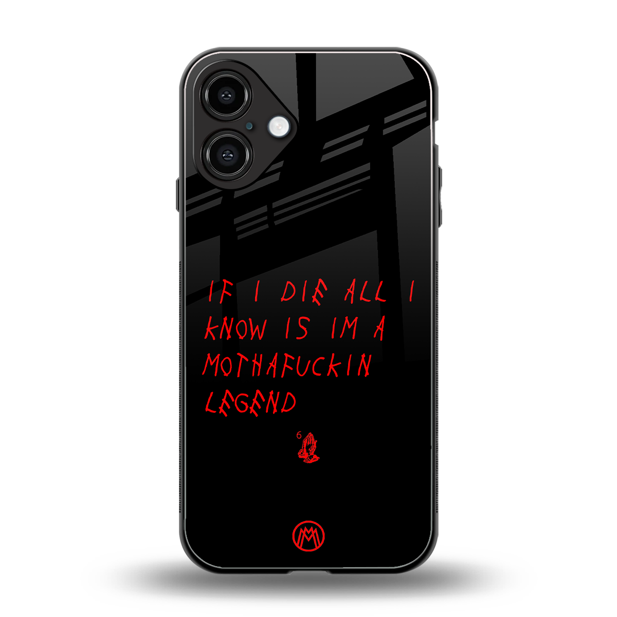 i am a legend back phone cover | glass case for iphone 16 plus