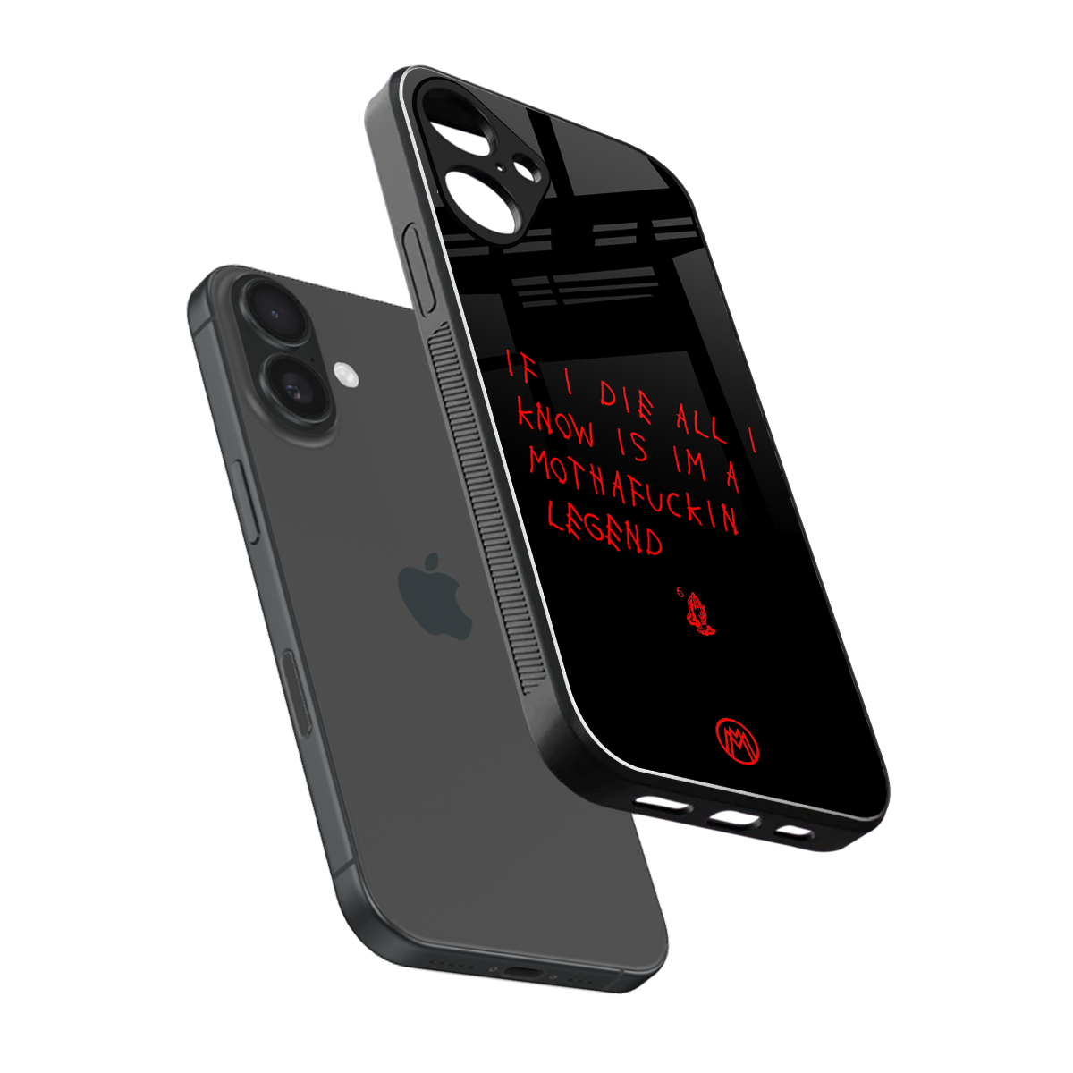 i am a legend back phone cover | glass case for iphone 16 plus