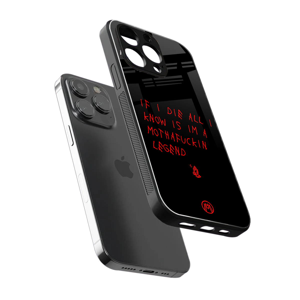 i am a legend back phone cover | glass case for iphone 16 pro max