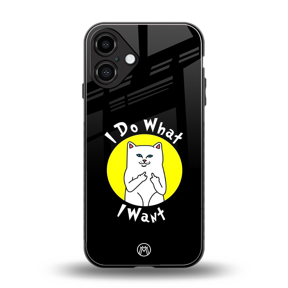 i do what i want back phone cover | glass case for iphone 16 plus