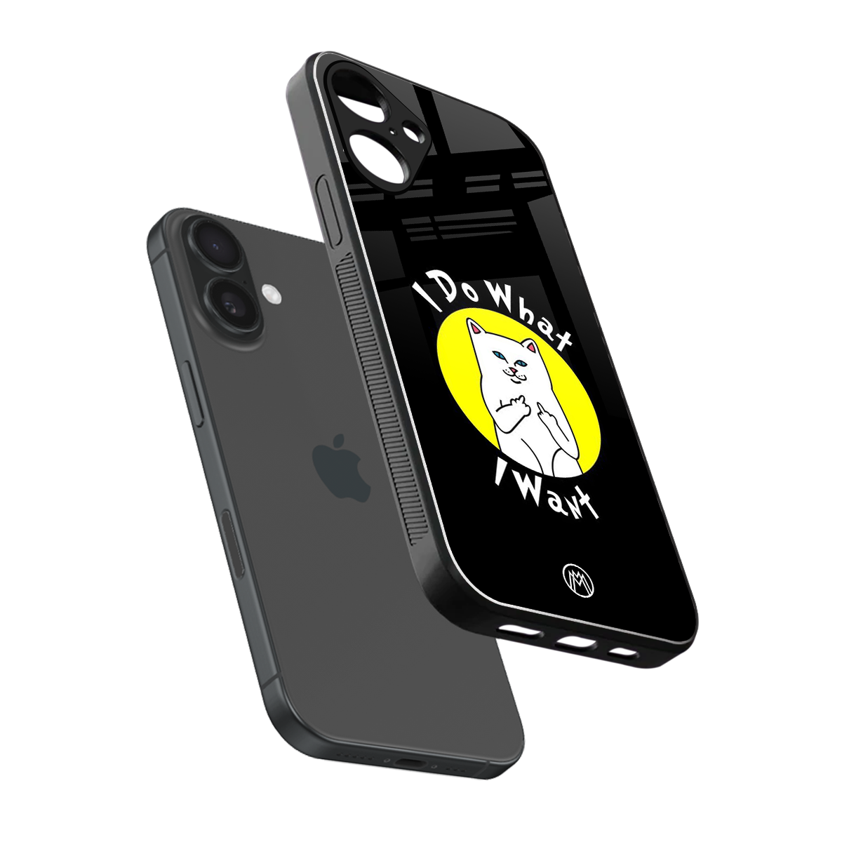 i do what i want back phone cover | glass case for iphone 16 plus