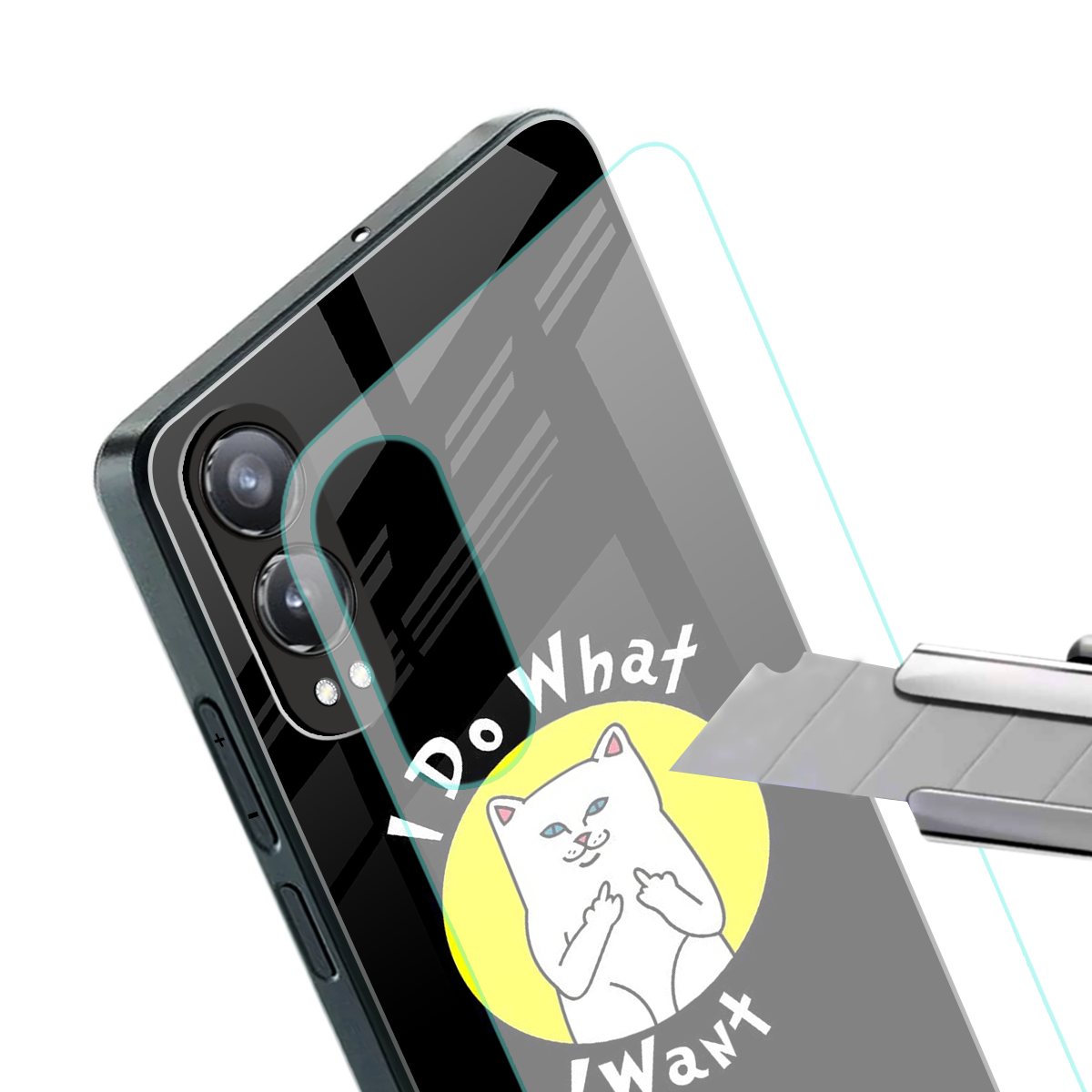 i do what i want back phone cover | glass case for oneplus nord ce 4 lite