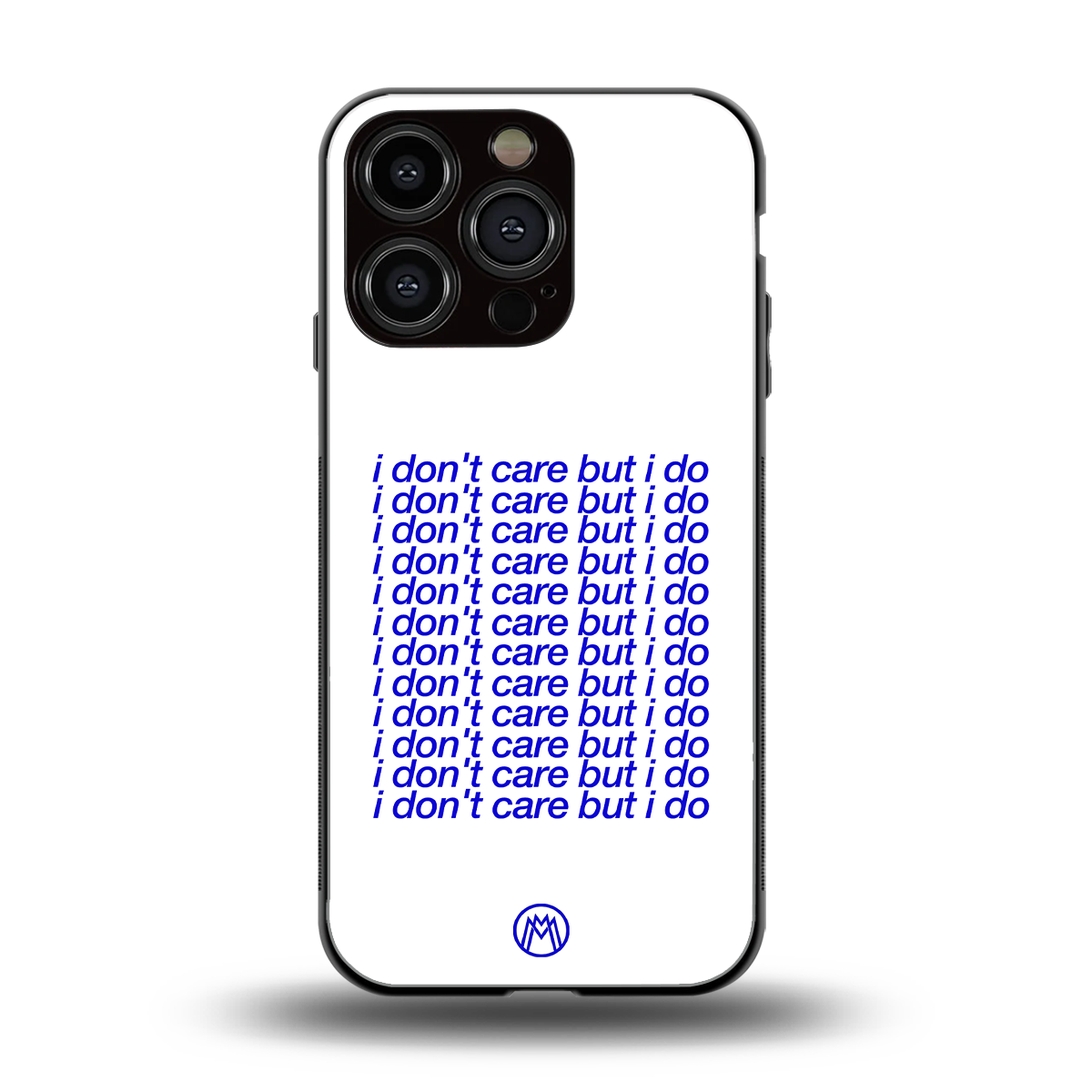 i don't care but i do back phone cover | glass case for iphone 16 pro