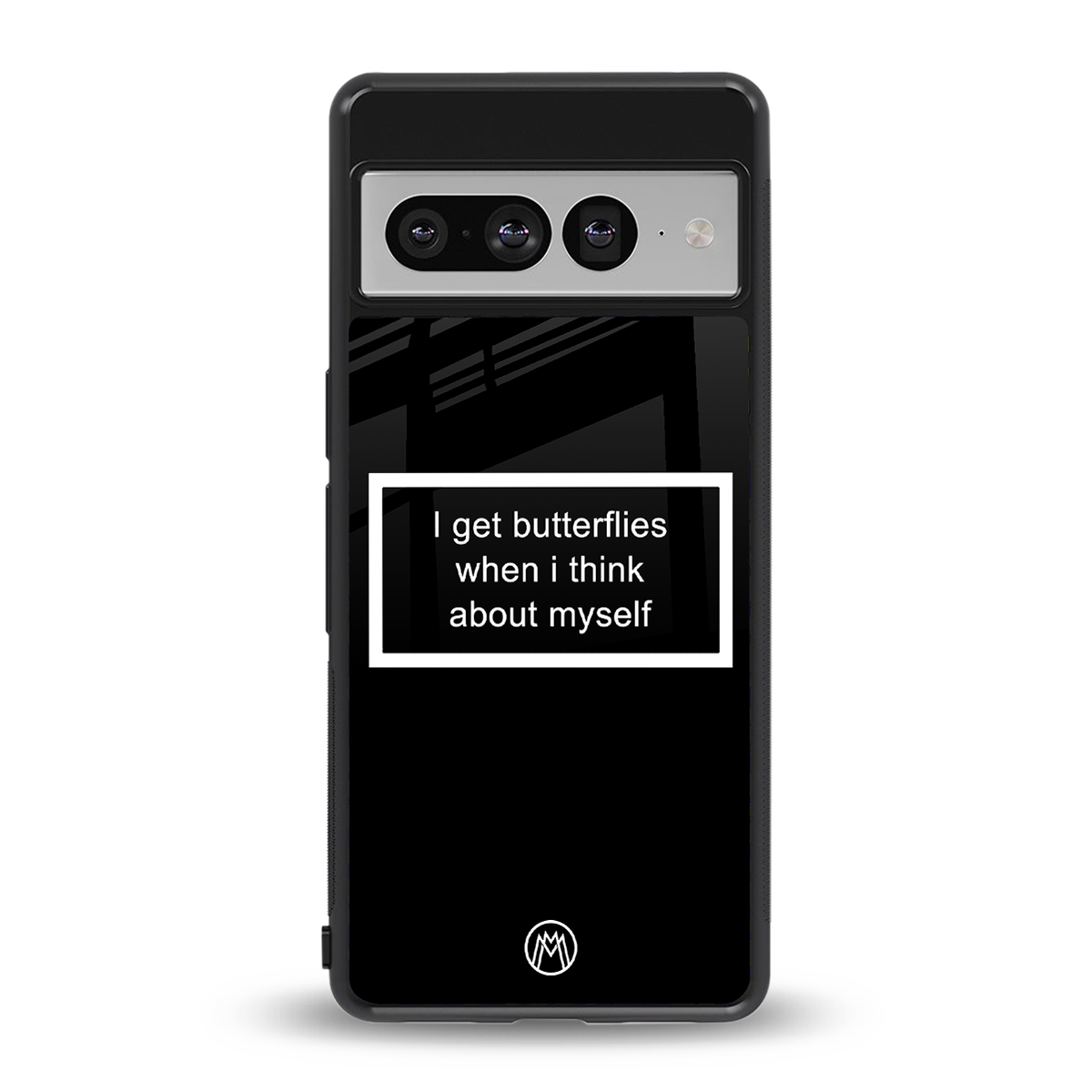 i get butterflies black edition back phone cover | glass case for google pixel 7 pro
