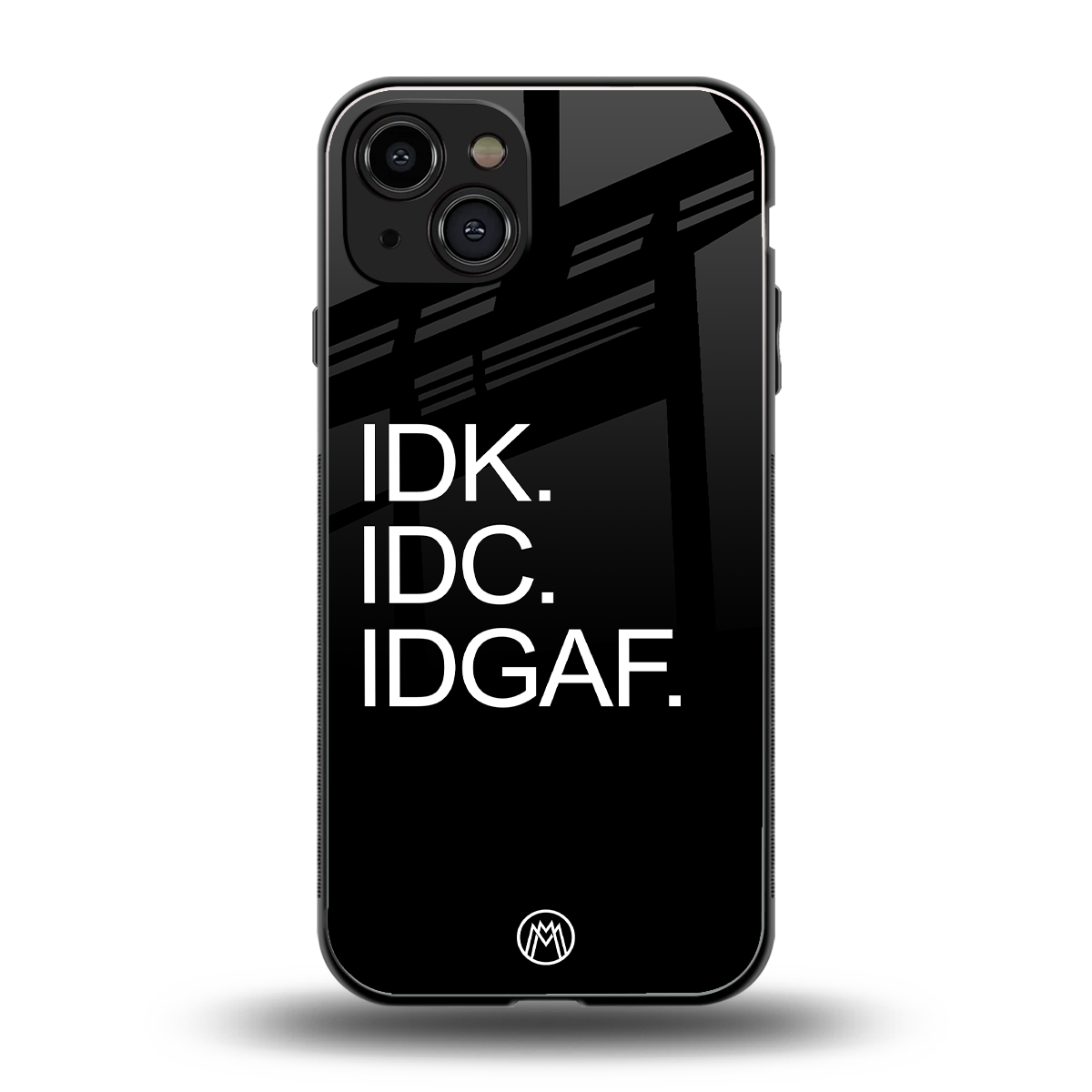 idgaf back phone cover | glass case for iphone 15