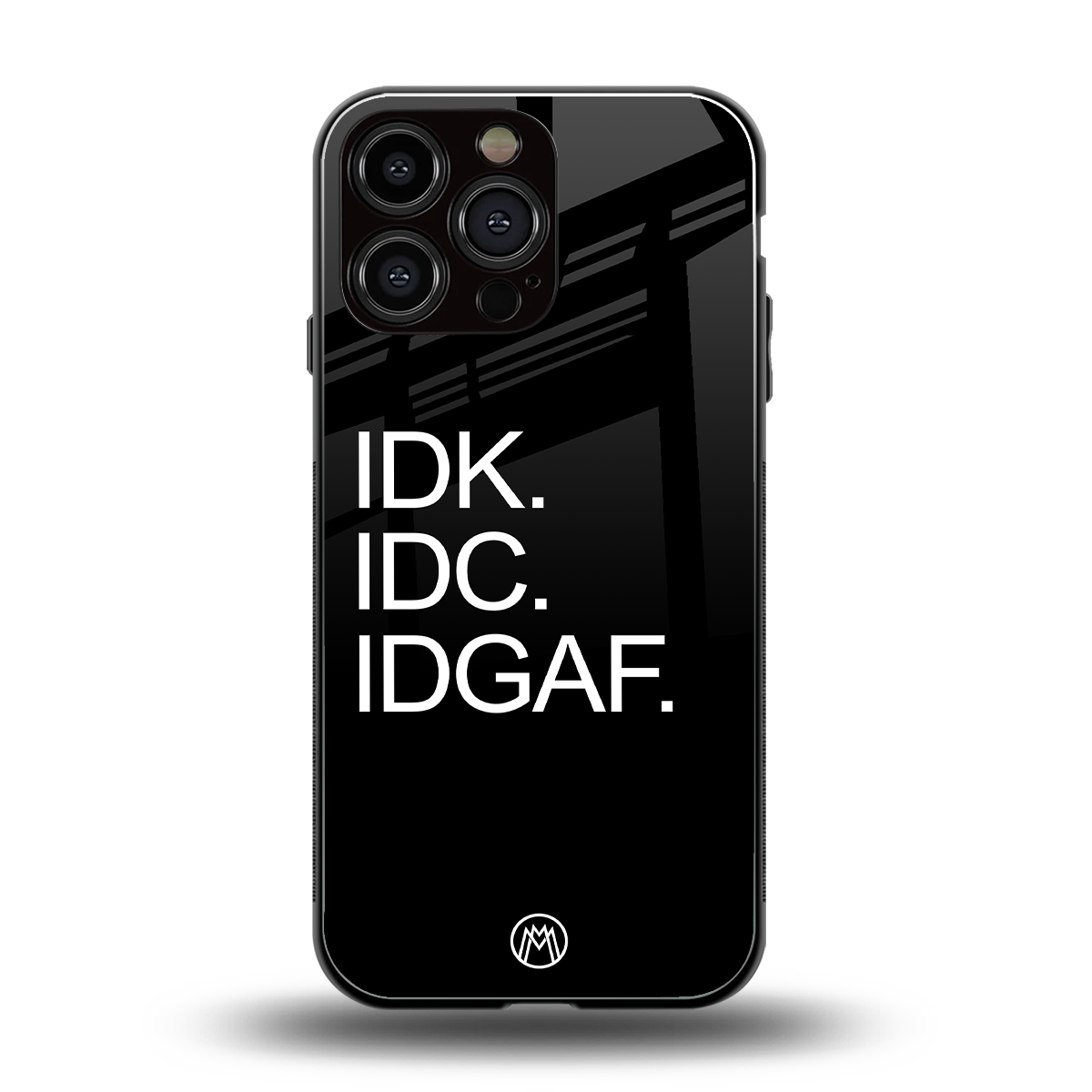 idgaf back phone cover | glass case for iphone 16 pro max