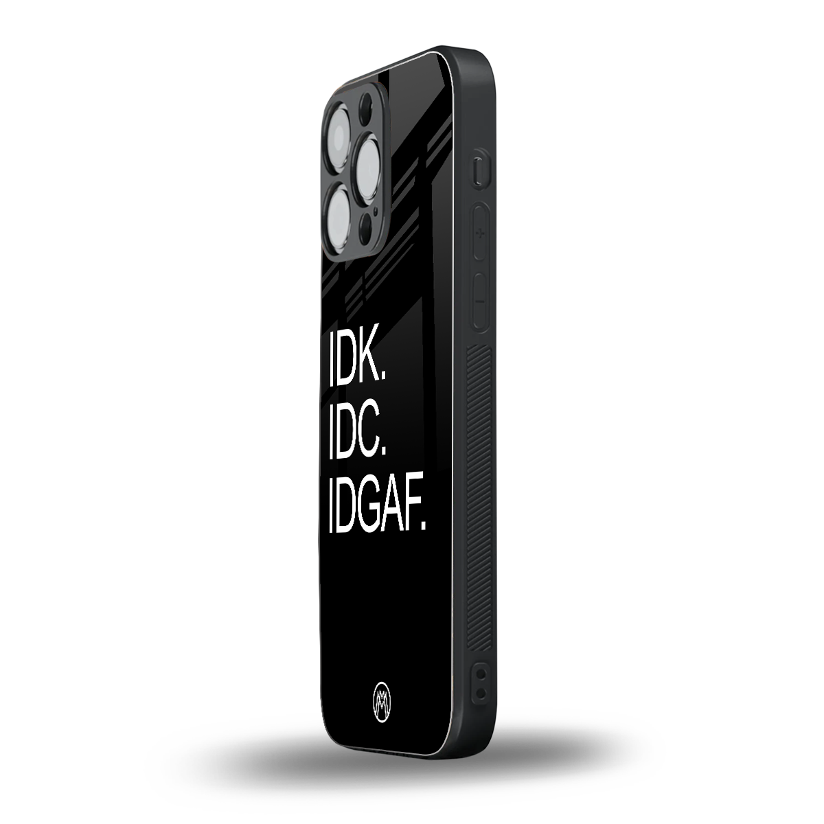 idgaf back phone cover | glass case for iphone 16 pro max