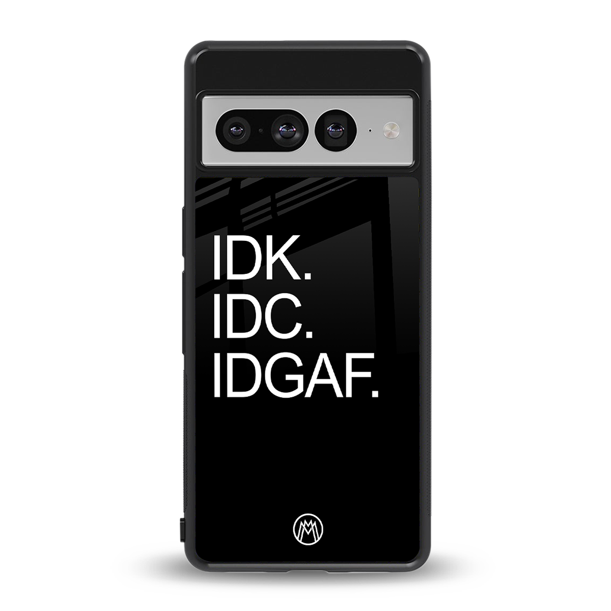 idgaf back phone cover | glass case for google pixel 7 pro