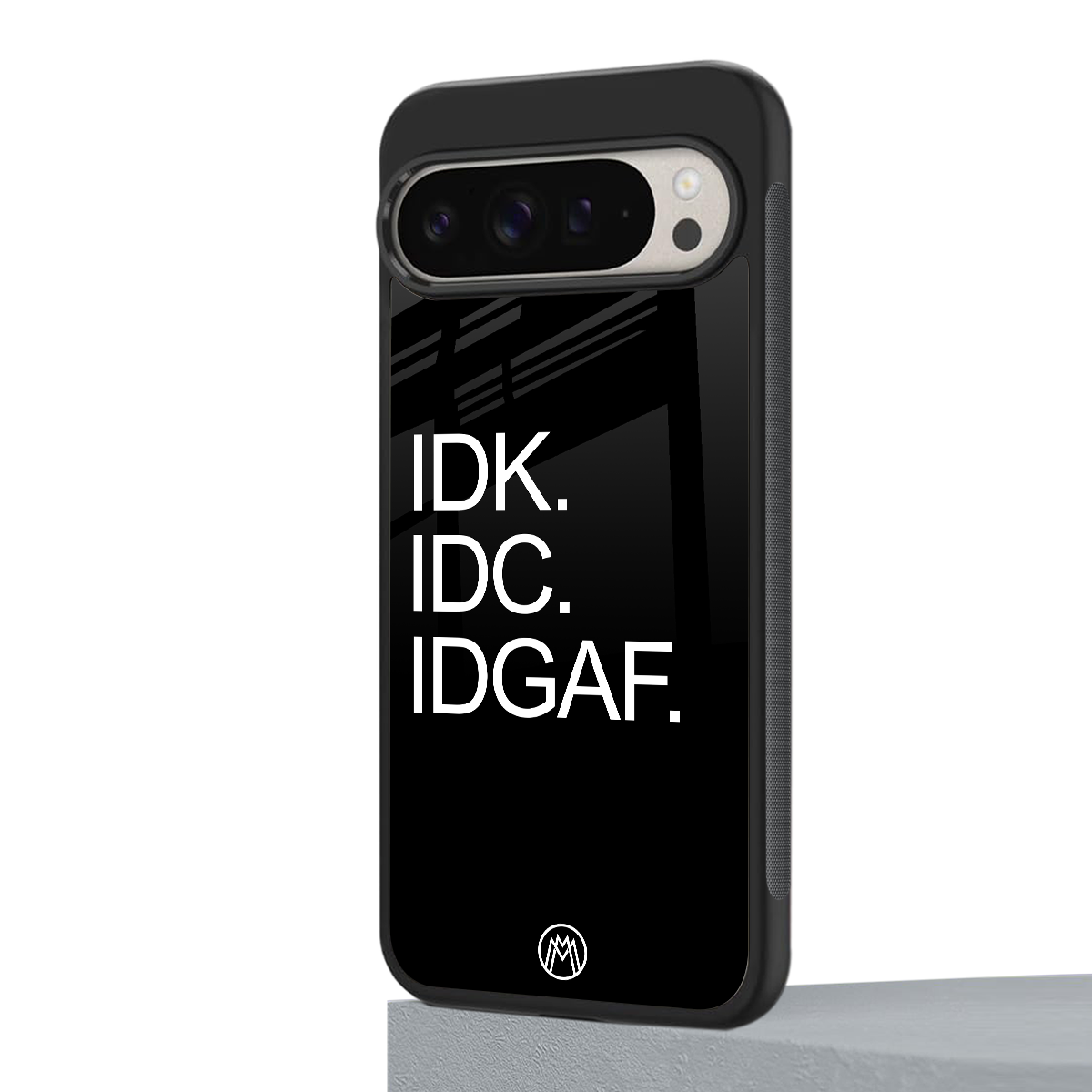 idgaf back phone cover | glass case for google pixel 9 pro