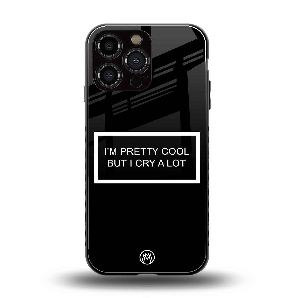 i'm pretty cool black edition back phone cover | glass case for iphone 14 pro max