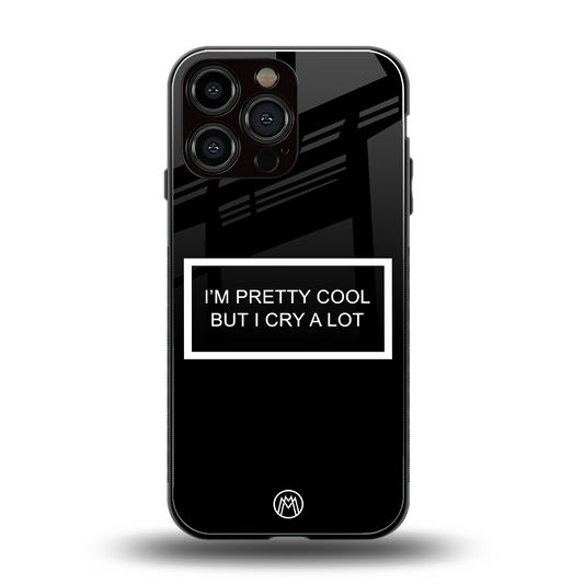 i'm pretty cool black edition back phone cover | glass case for iphone 14 pro max