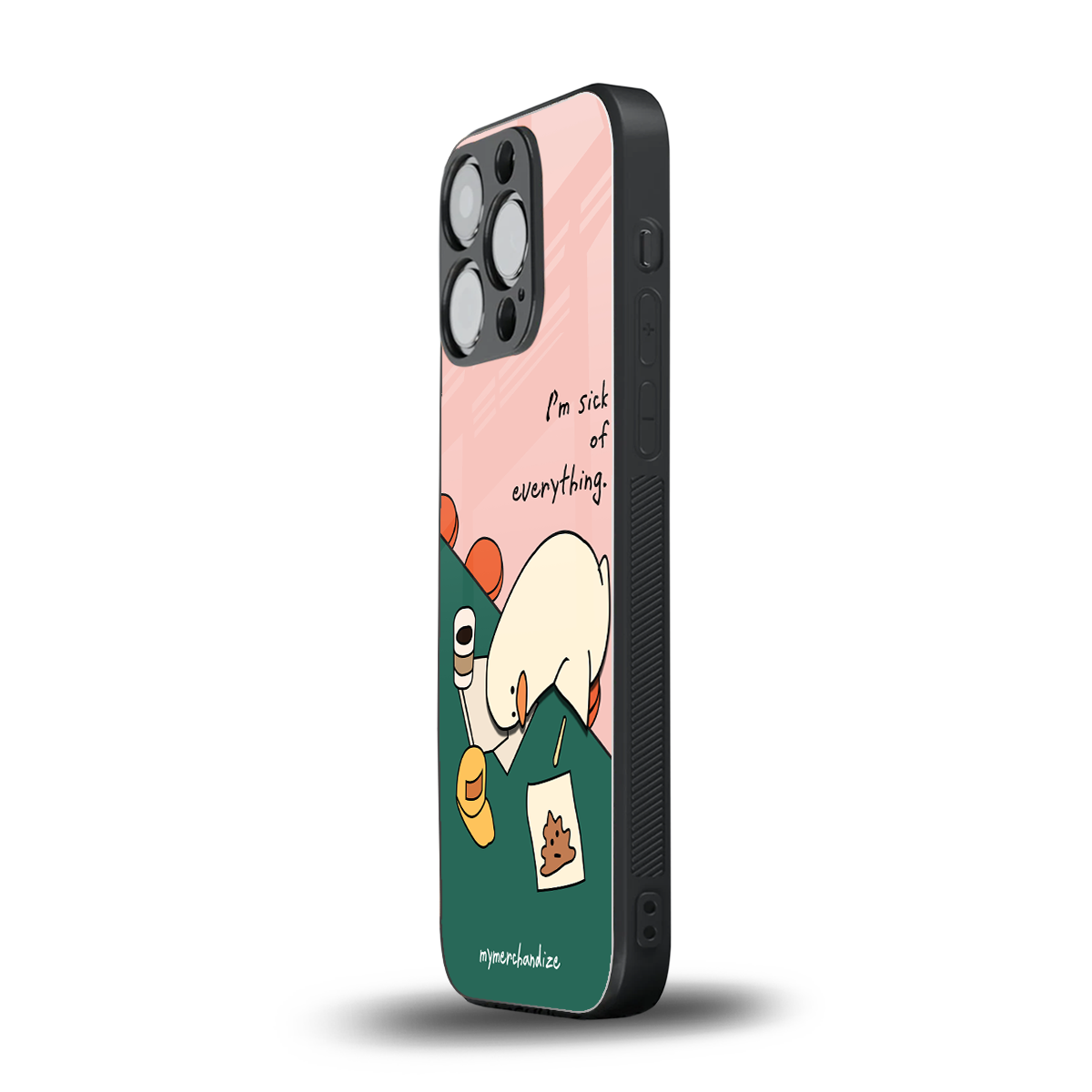 i'm sick of everything back phone cover | glass case for iphone 14 pro