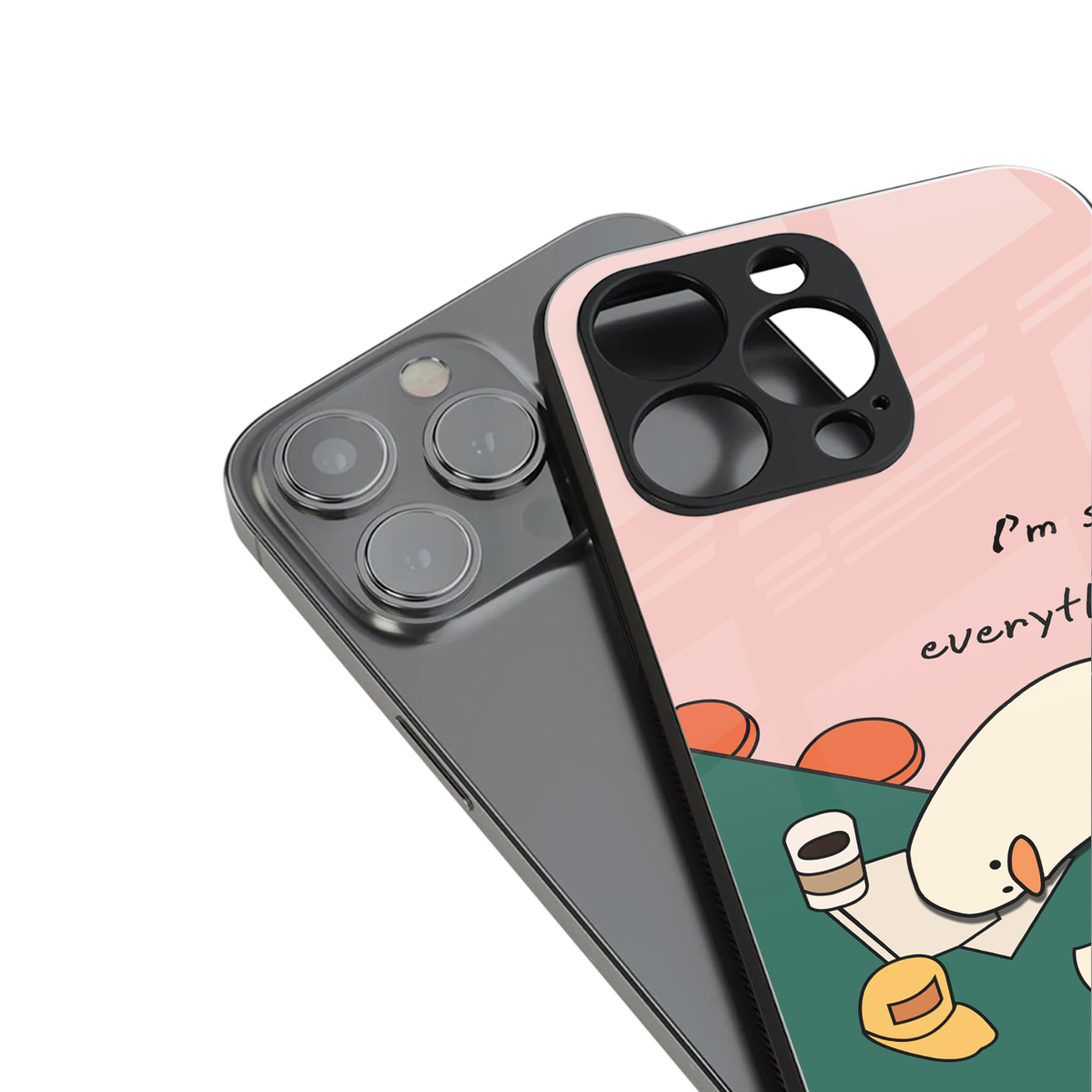 i'm sick of everything back phone cover | glass case for iphone 16 pro max