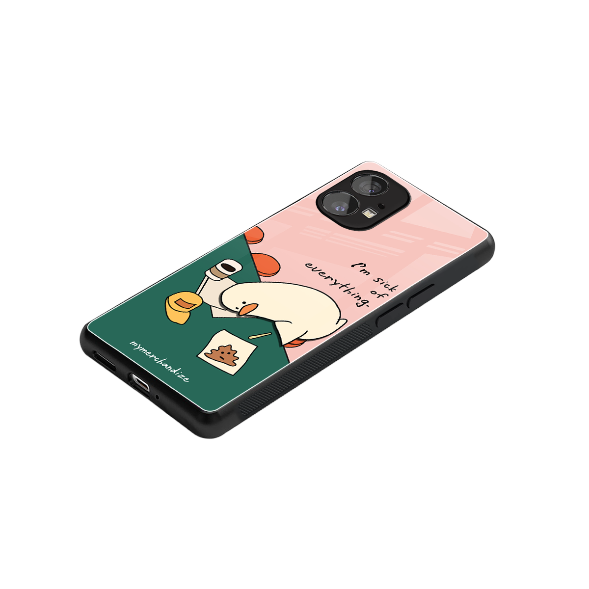 i'm sick of everything back phone cover | glass case for nothing phone 1