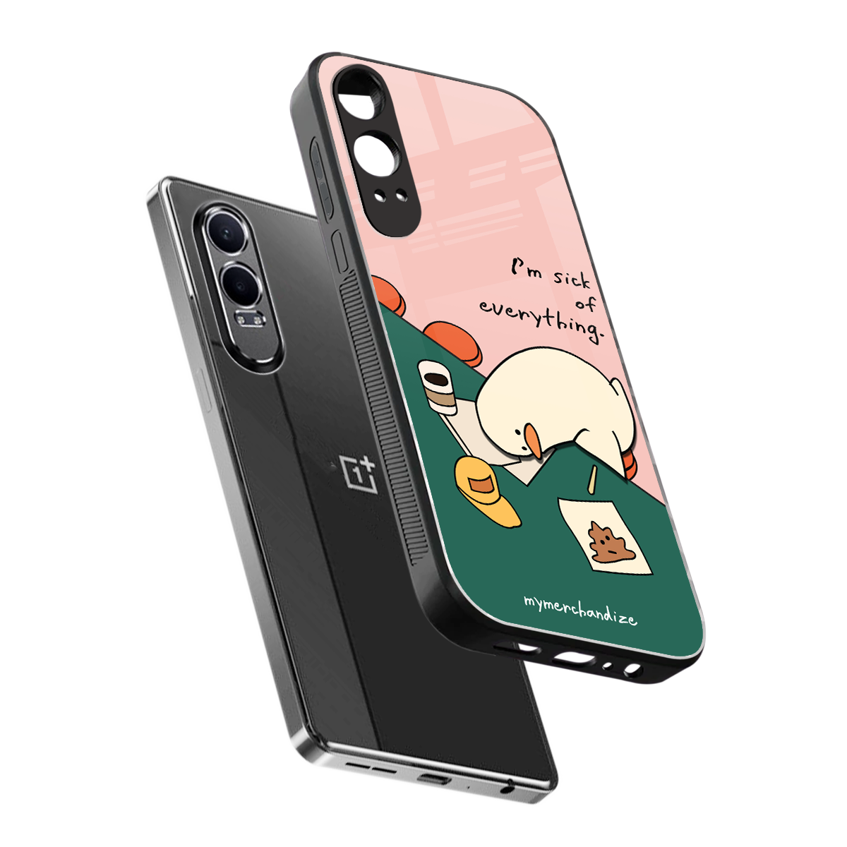 i'm sick of everything back phone cover | glass case for oneplus nord ce 4 lite