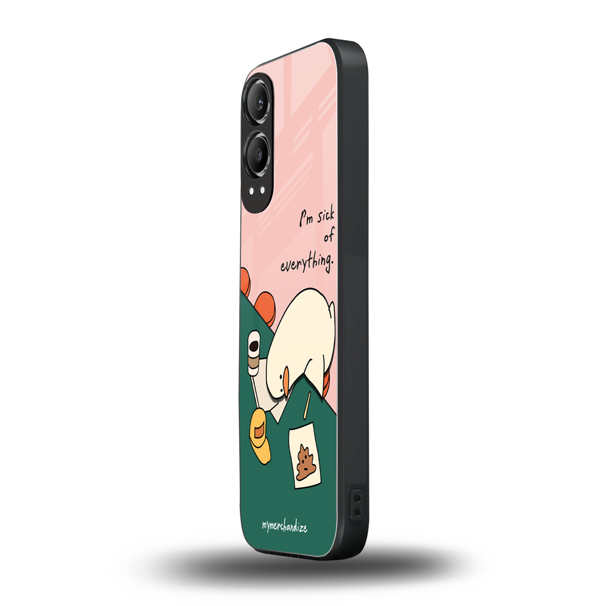 i'm sick of everything back phone cover | glass case for oneplus nord ce 4 lite