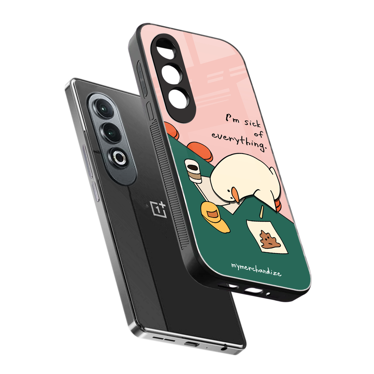 i'm sick of everything back phone cover | glass case for oneplus nord ce 4