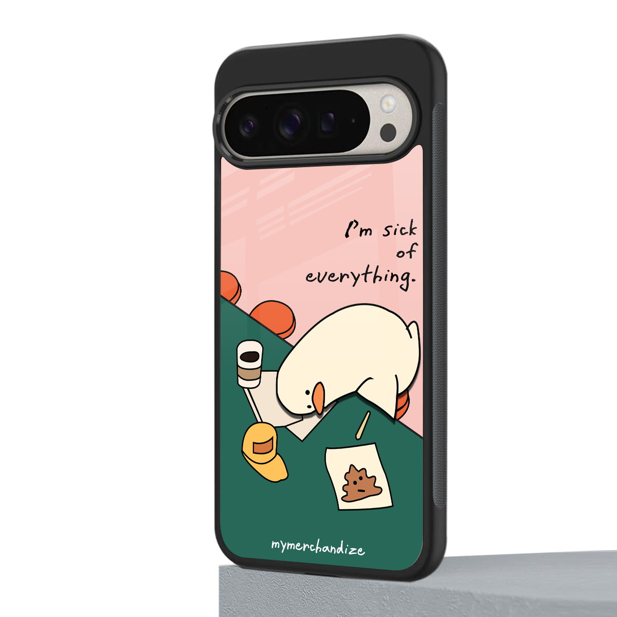 i'm sick of everything back phone cover | glass case for google pixel 9 pro