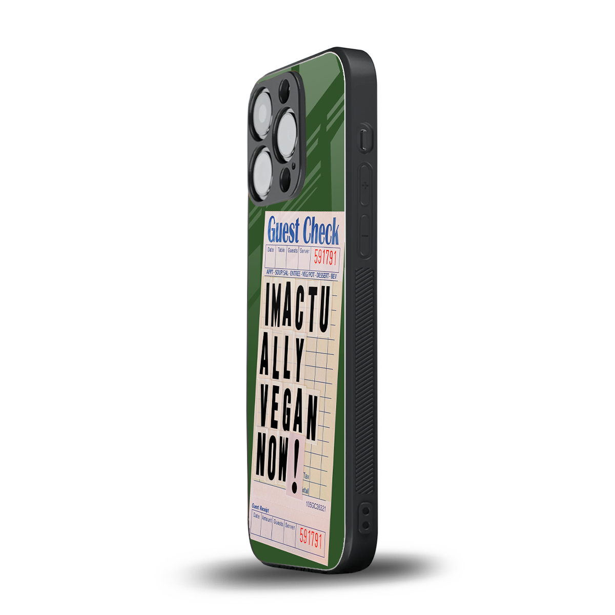 i'm vegan back phone cover | glass case for iphone 14 pro