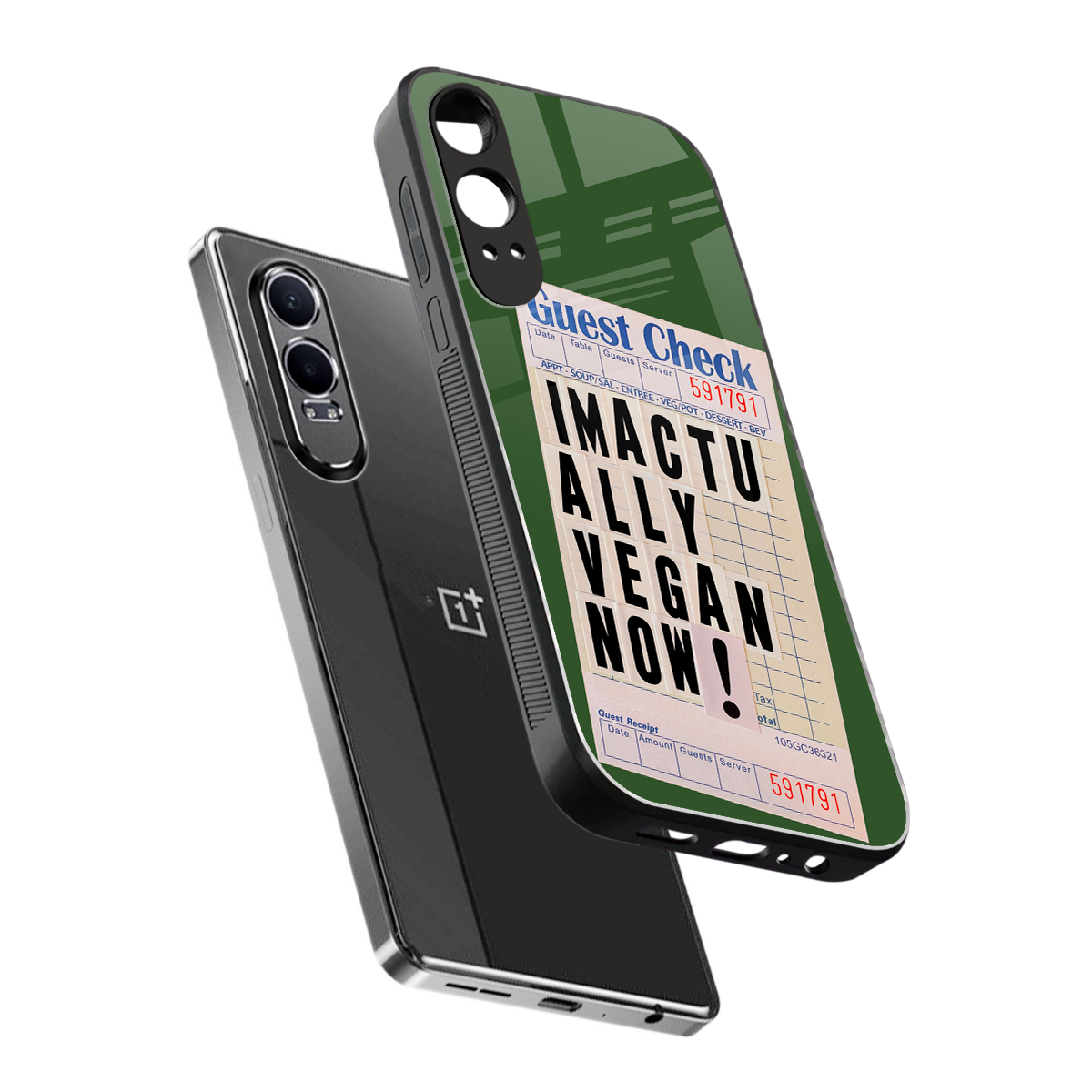 i'm vegan back phone cover | glass case for oneplus nord ce 4 lite