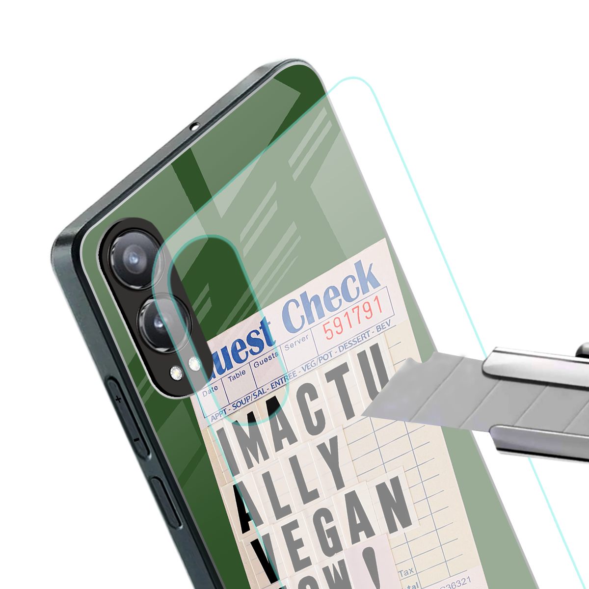 i'm vegan back phone cover | glass case for oneplus nord ce 4 lite