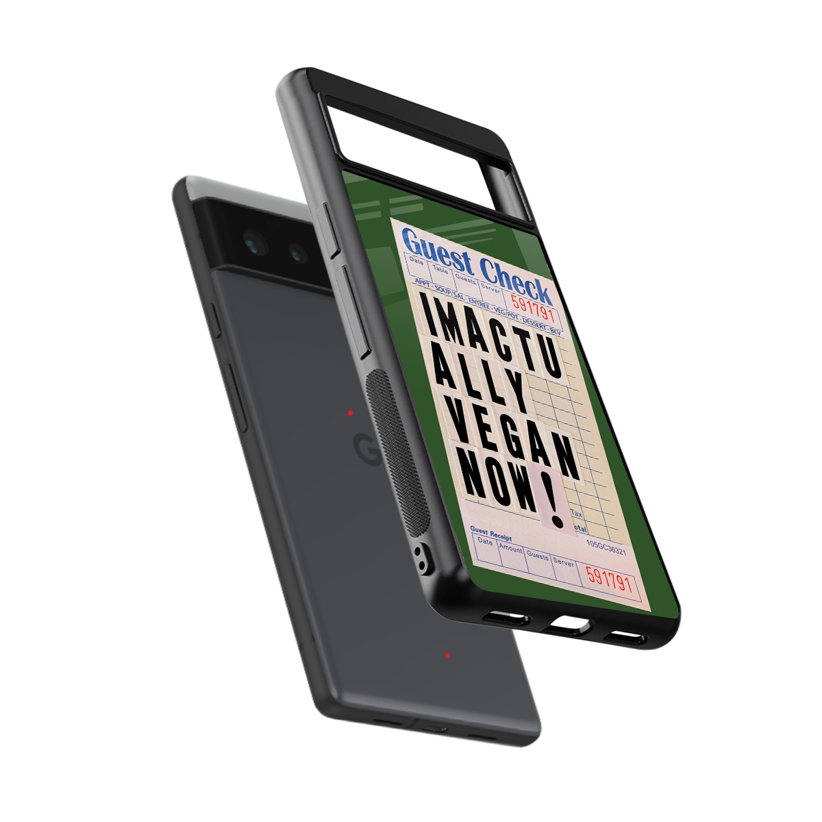 i'm vegan back phone cover | glass case for Google Pixel 6A