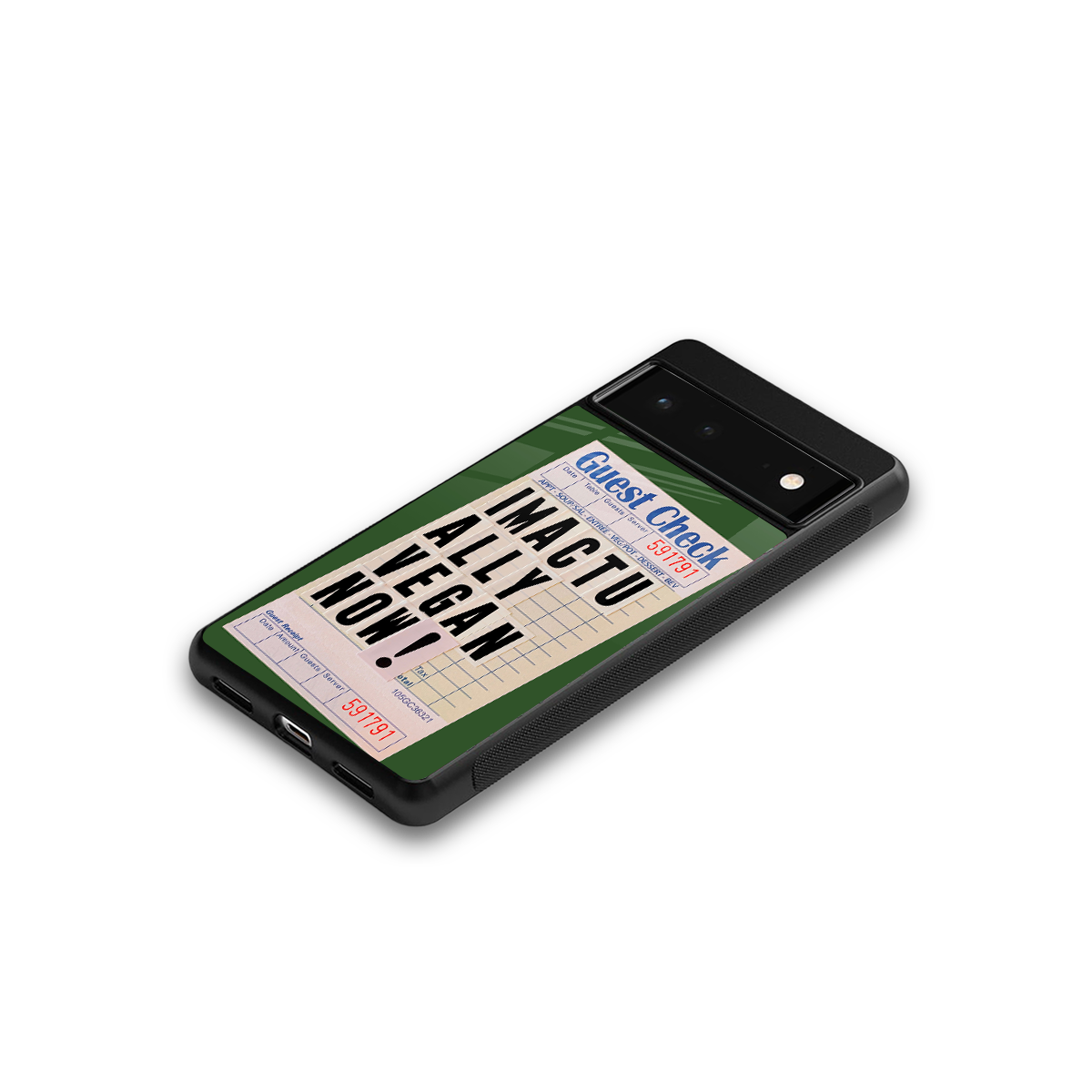 i'm vegan back phone cover | glass case for Google Pixel 6A