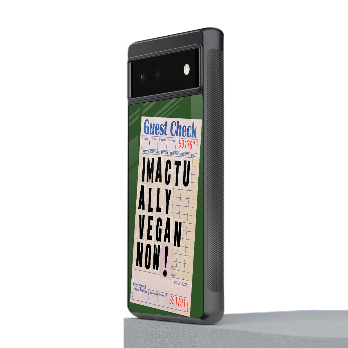i'm vegan back phone cover | glass case for Google Pixel 6A