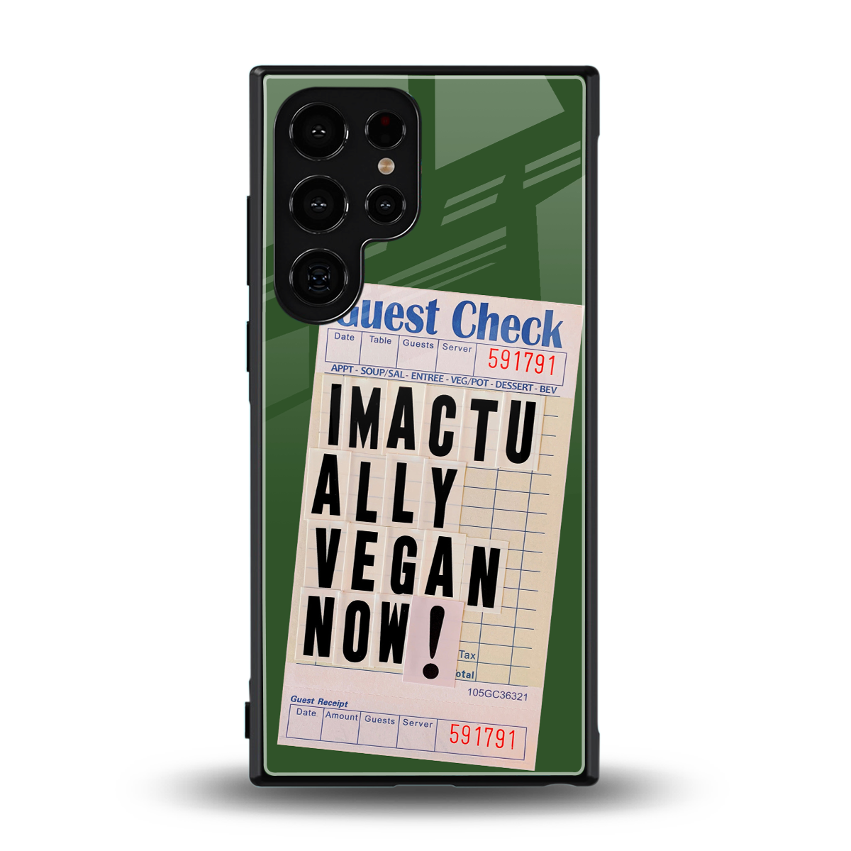 i'm vegan back phone cover | glass case for samsung galaxy s24 ultra