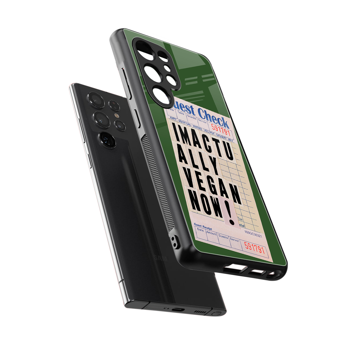 i'm vegan back phone cover | glass case for samsung galaxy s25 ultra