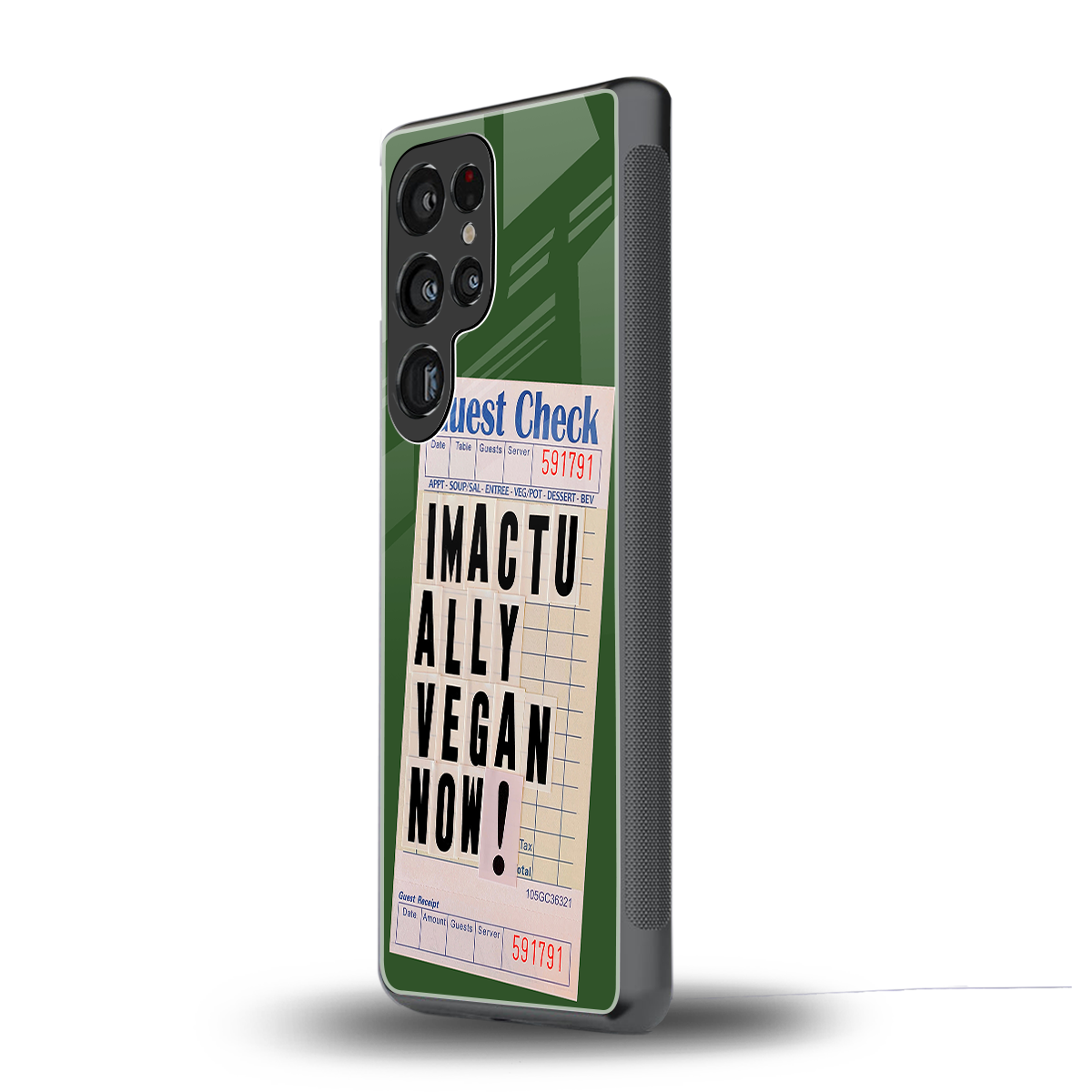 i'm vegan back phone cover | glass case for samsung galaxy s25 ultra