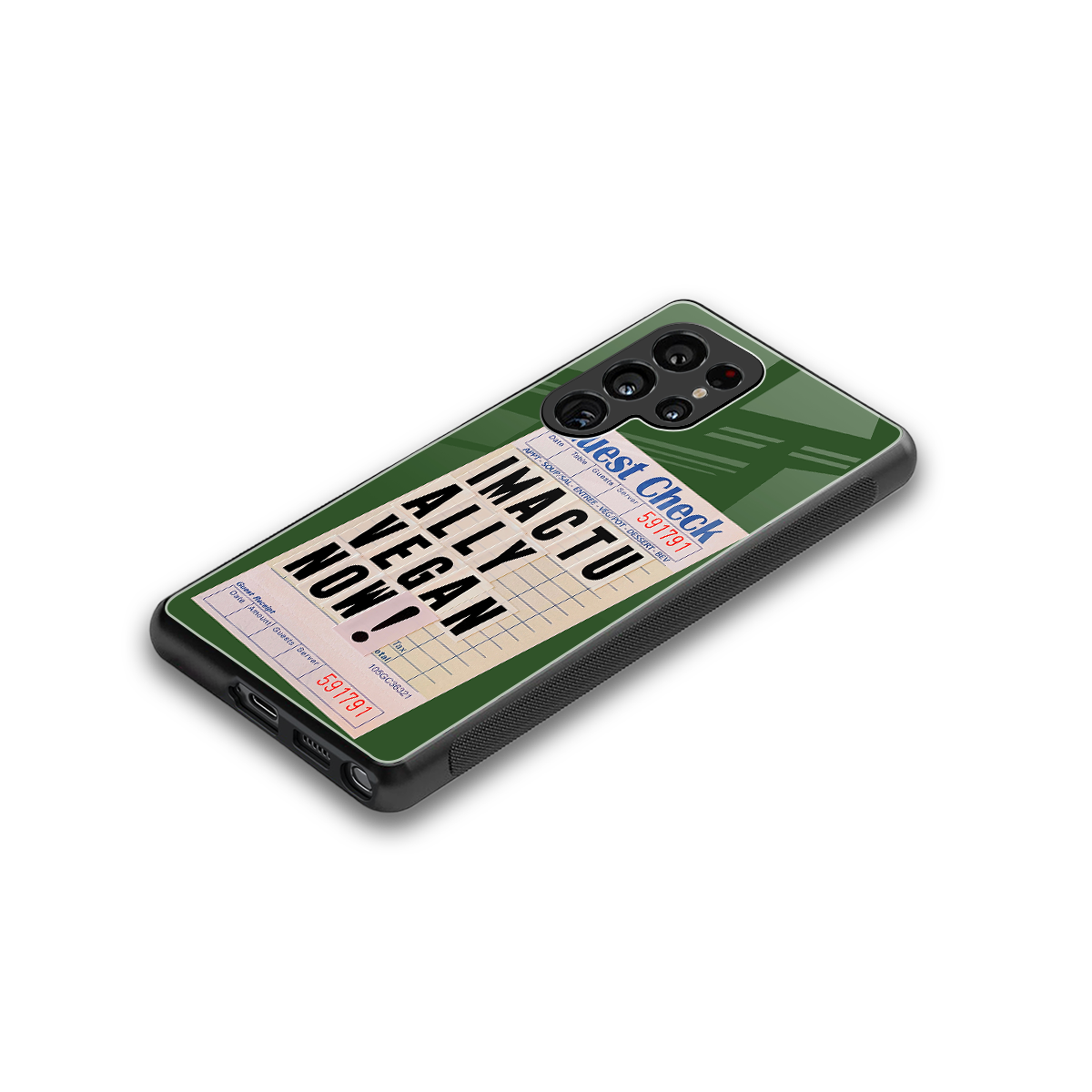 i'm vegan back phone cover | glass case for samsung galaxy s25 ultra