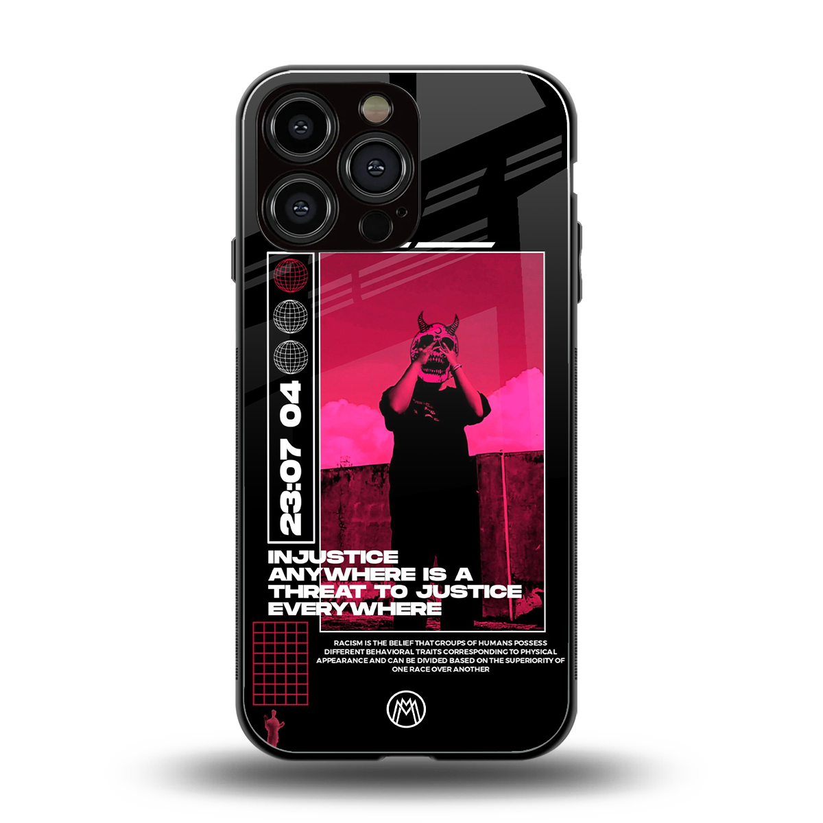 injustice back phone cover | glass case for iphone 16 pro max