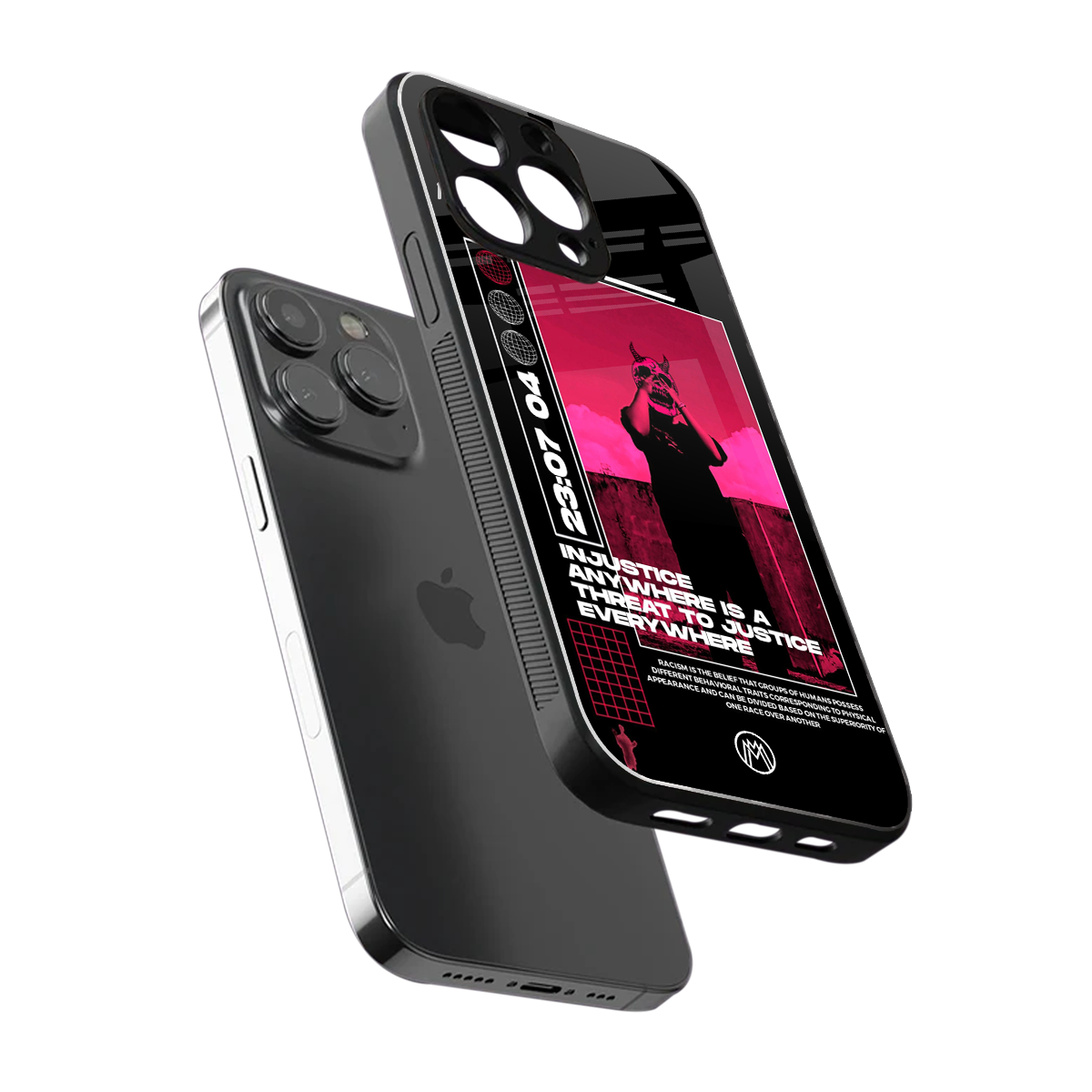injustice back phone cover | glass case for iphone 16 pro max