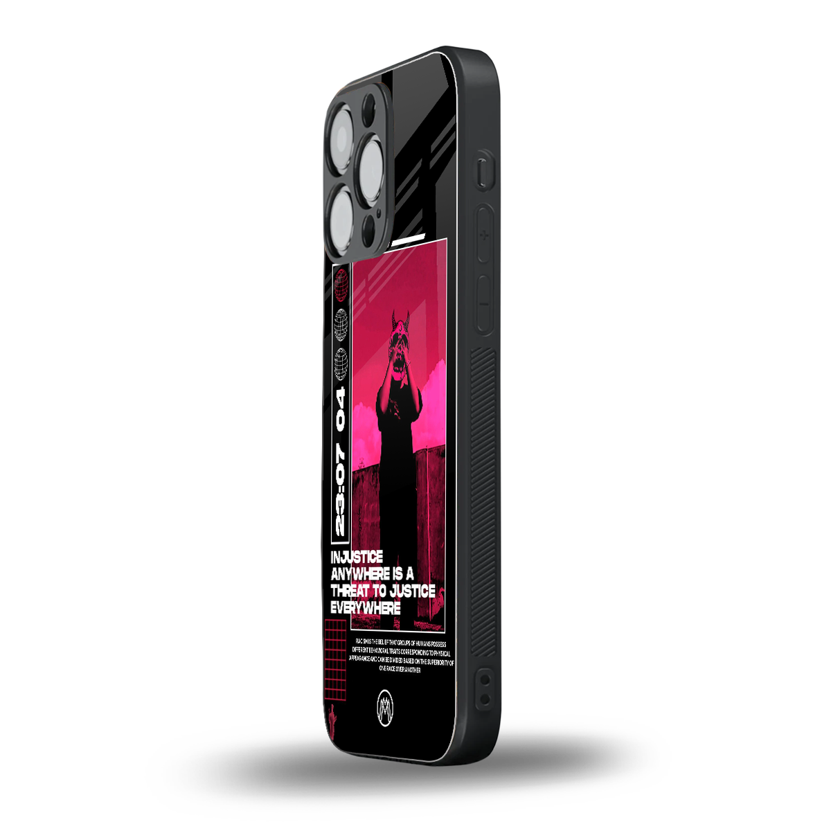 injustice back phone cover | glass case for iphone 16 pro max