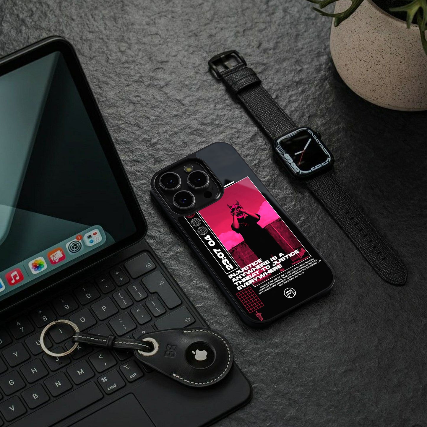 injustice back phone cover | glass case for iphone 15