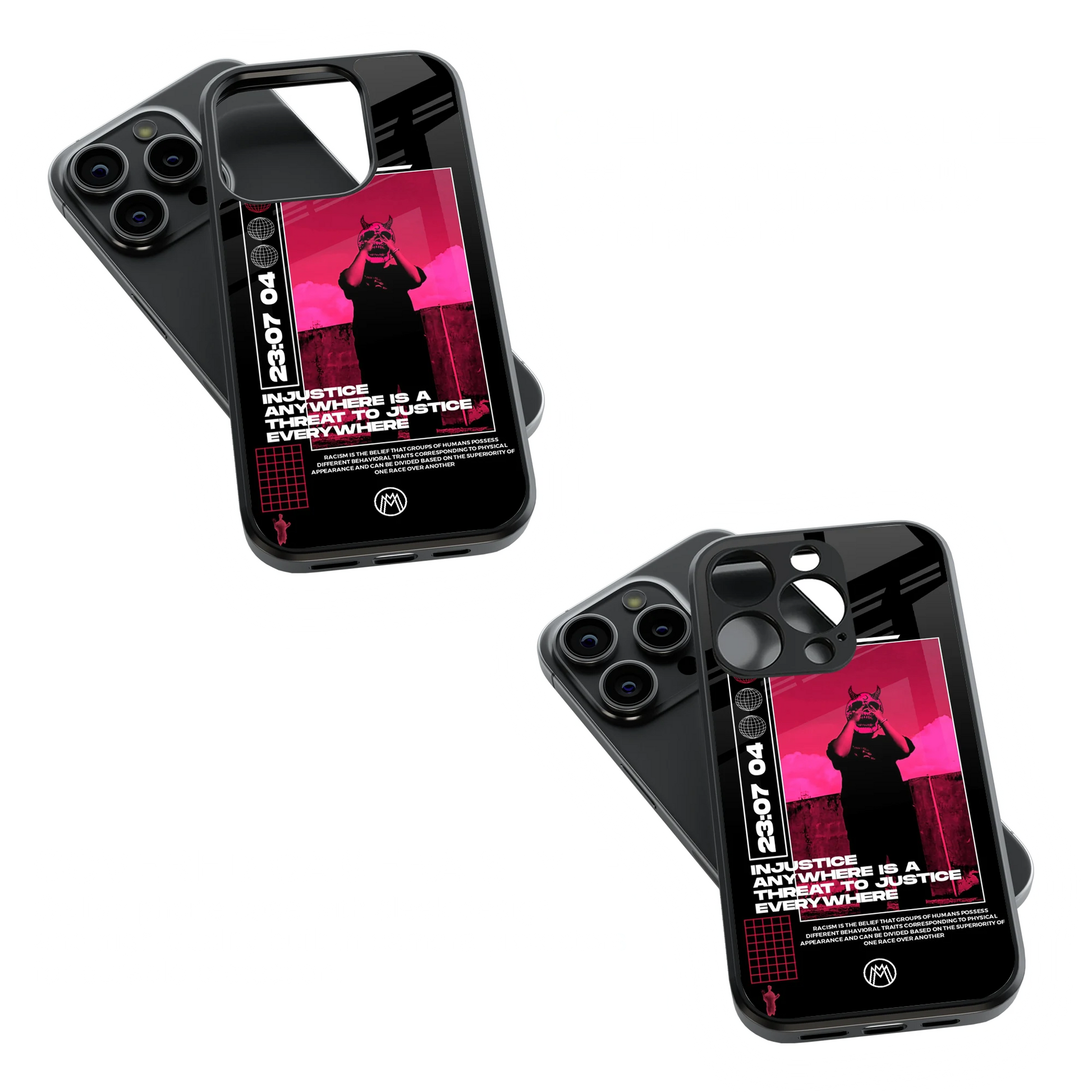 Trendy Glass Back Mobile Case for iPhone, Samsung, Redmi, OnePlus, Google Pixel, Motorola